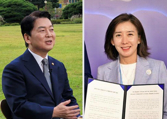 국민의힘 차기 당대표 도전을 예고한 안철수(왼쪽) 의원과 당권 후보군으로 거론되고 있는 나경원 전 의원.<안철수 국회의원·나경원 전 국회의원 페이스북 사진 갈무리>